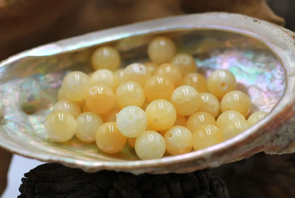 Perle 8mm en Calcite orange