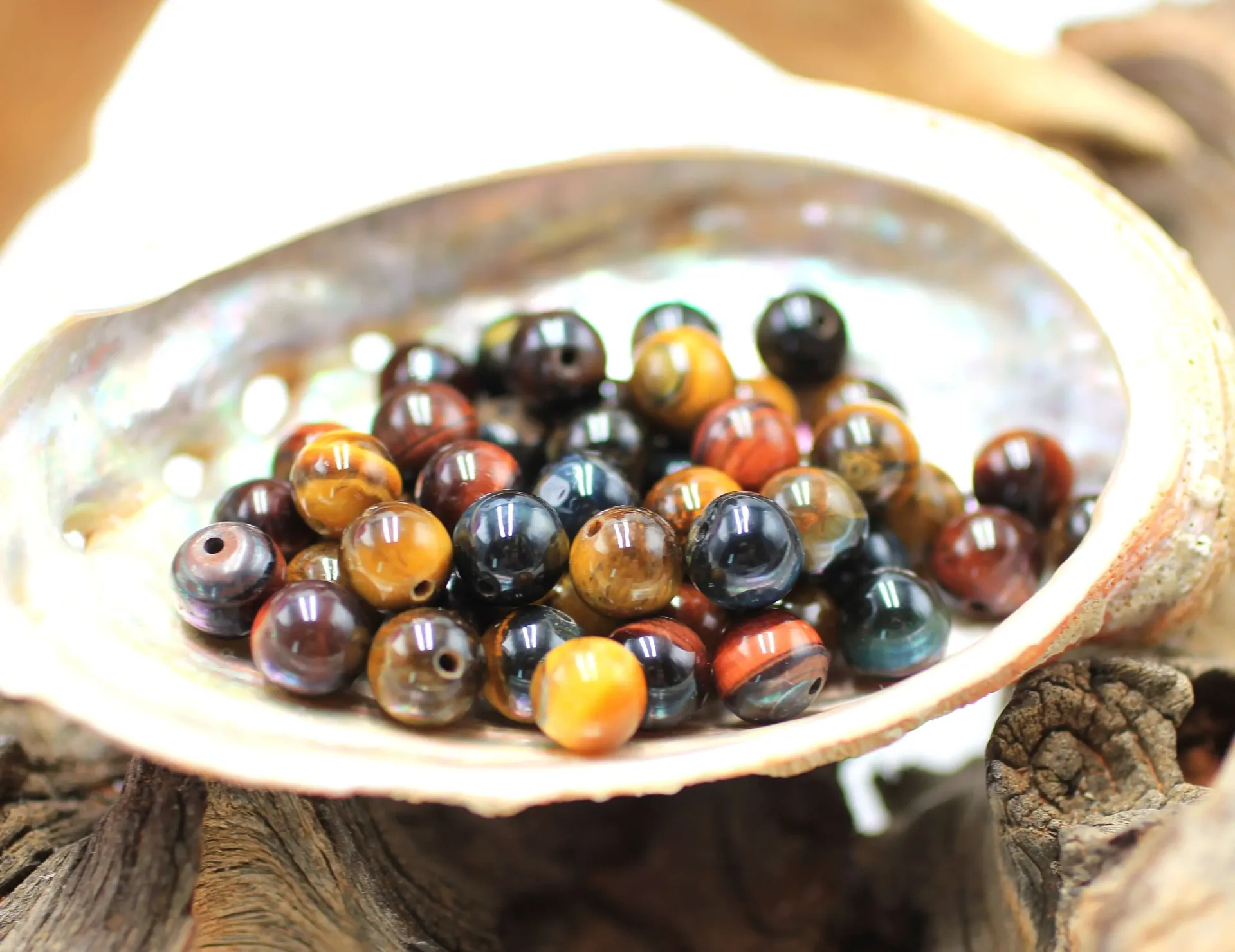 Perle 8mm en Triple œil