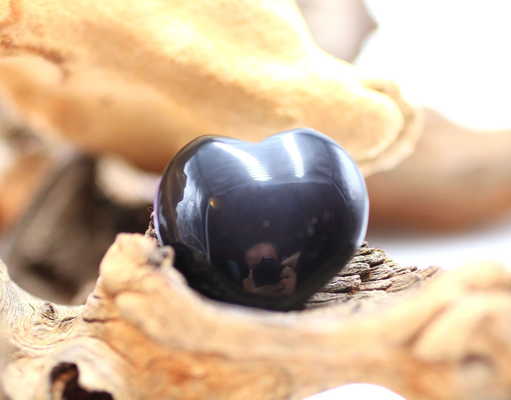 Cœur en Obsidienne œil céleste