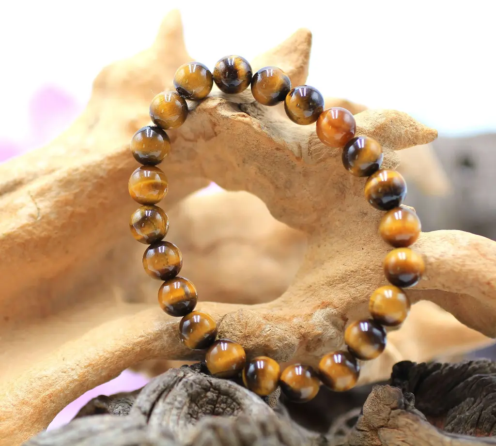 Bracelet en perles 8mm en Œil de tigre