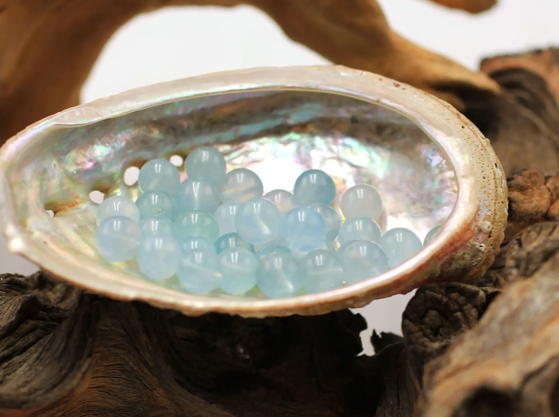 Perle 8mm en Aigue-marine