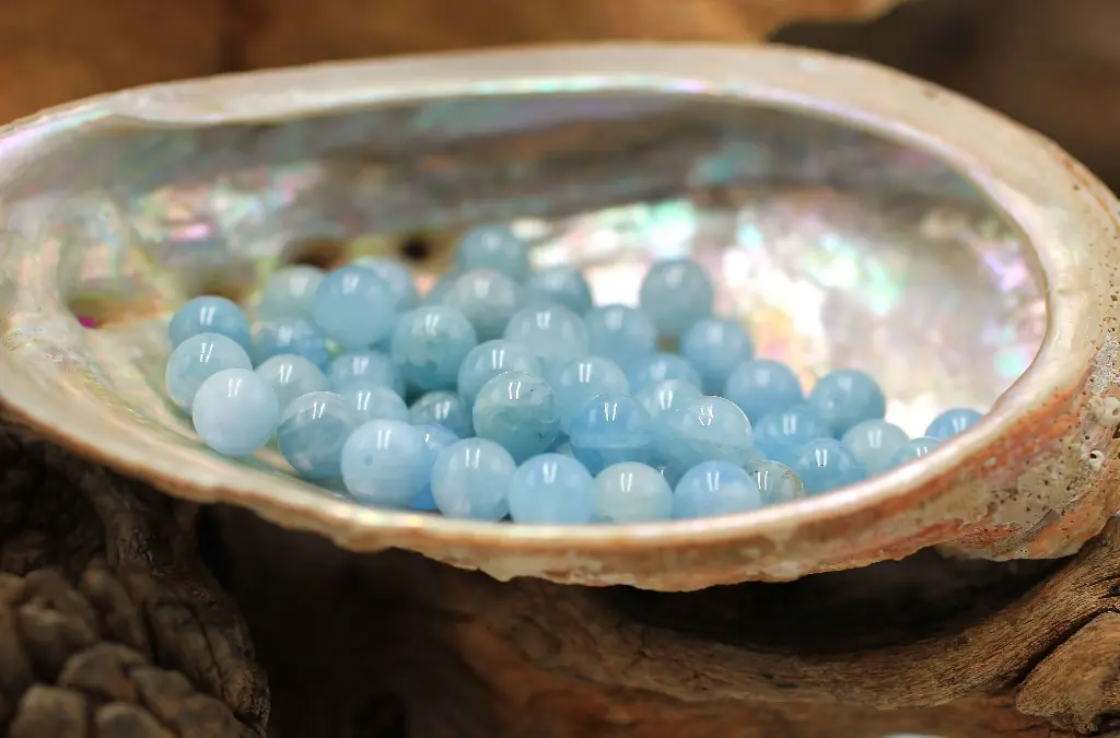 Perle 6mm en Aigue-marine