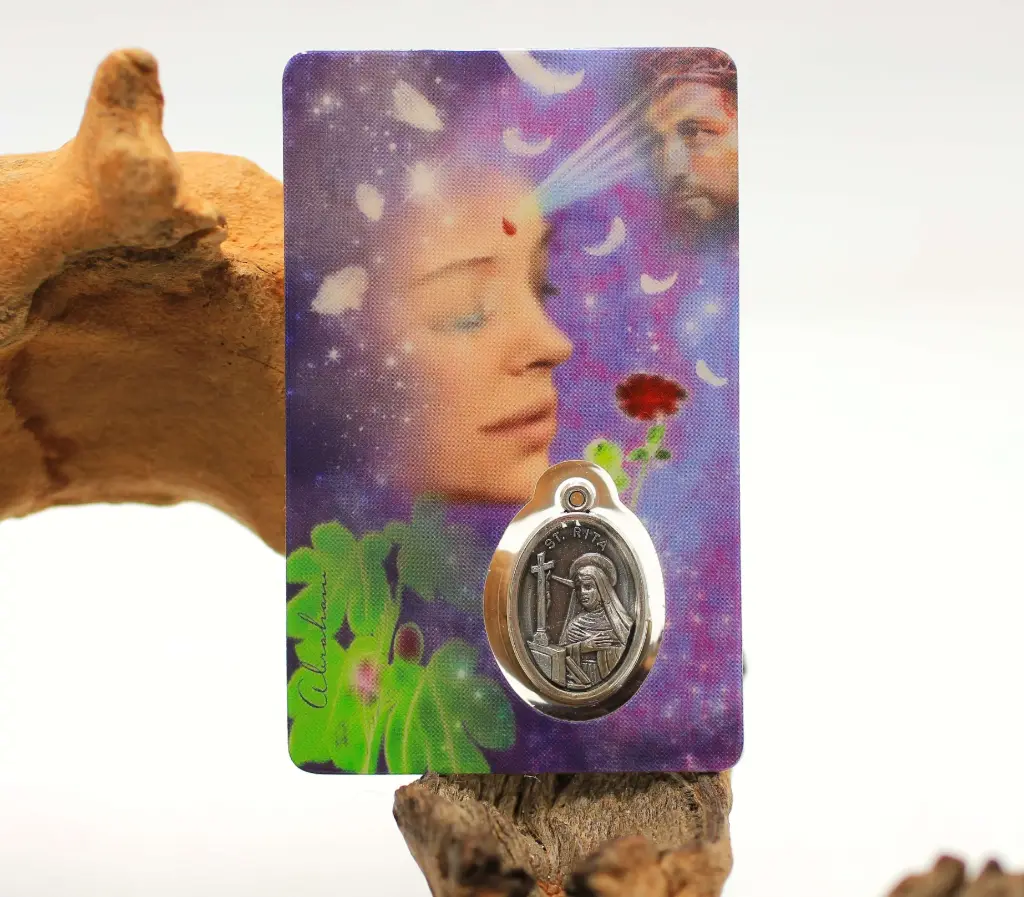 Carte médaille Sainte Rita