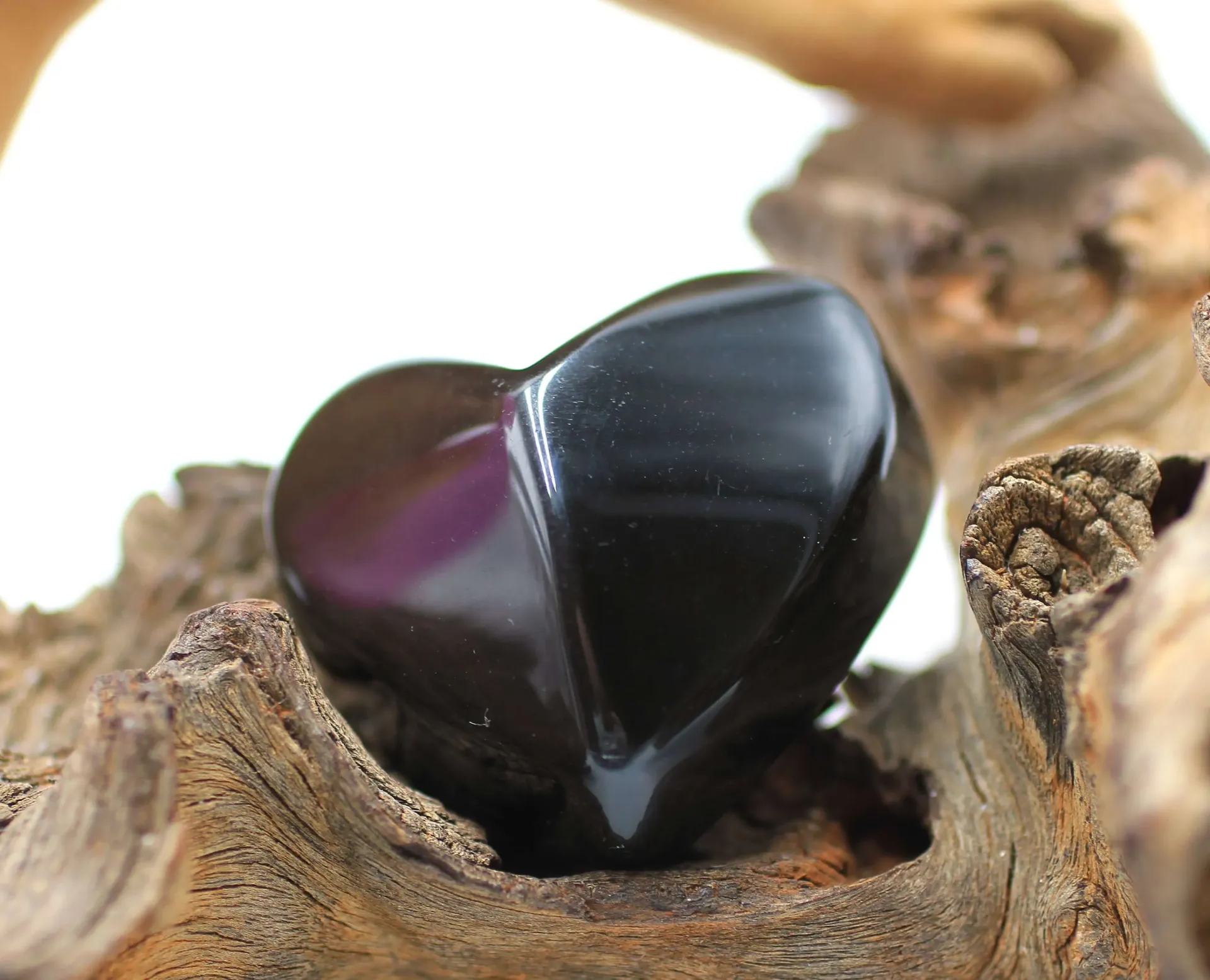 Cœur en Obsidienne œil céleste