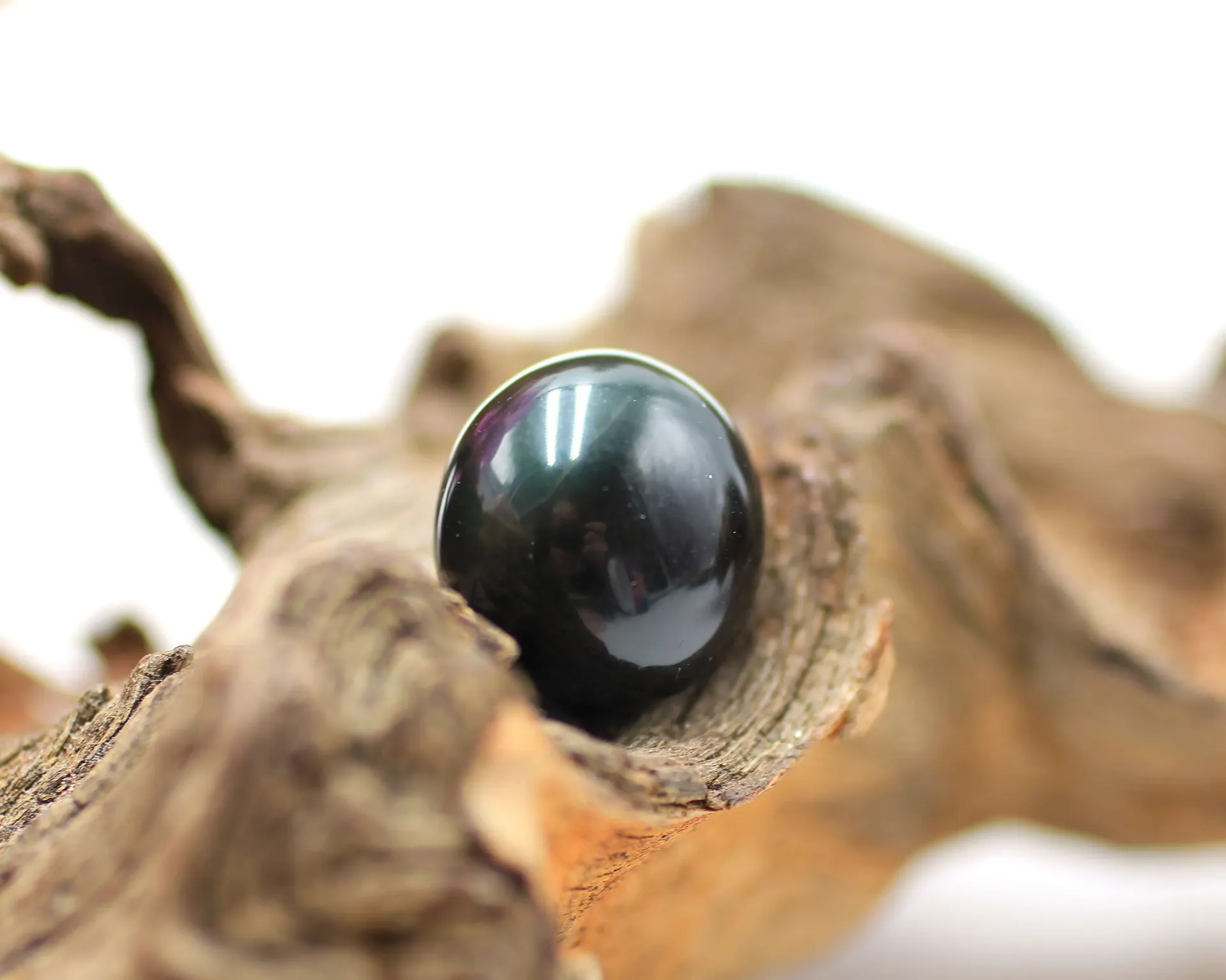 Obsidienne œil céleste roulée
