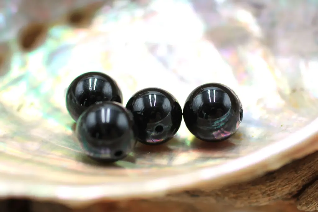 Perle 10mm en Tourmaline noire
