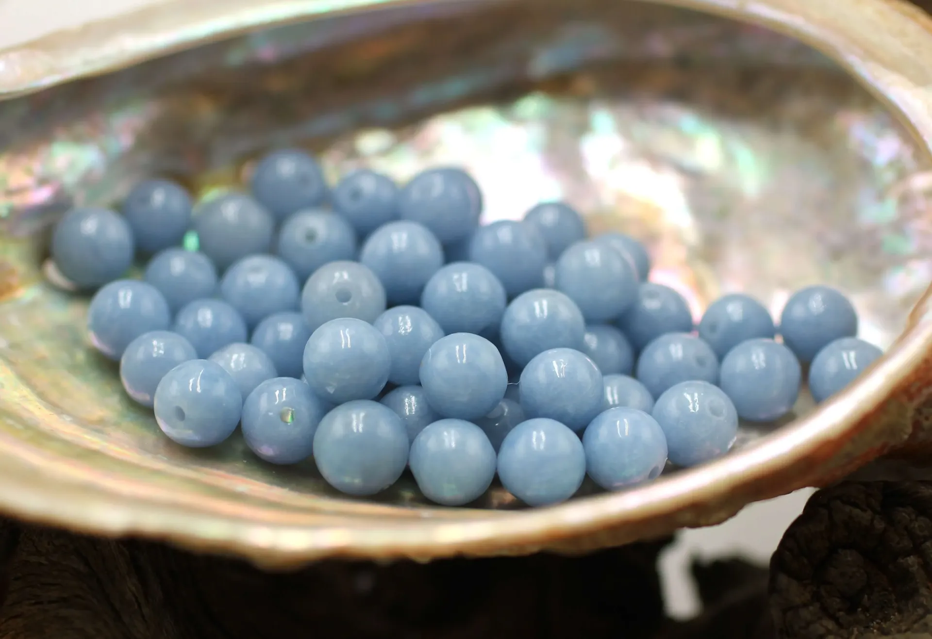 Perle 6mm en Angélite