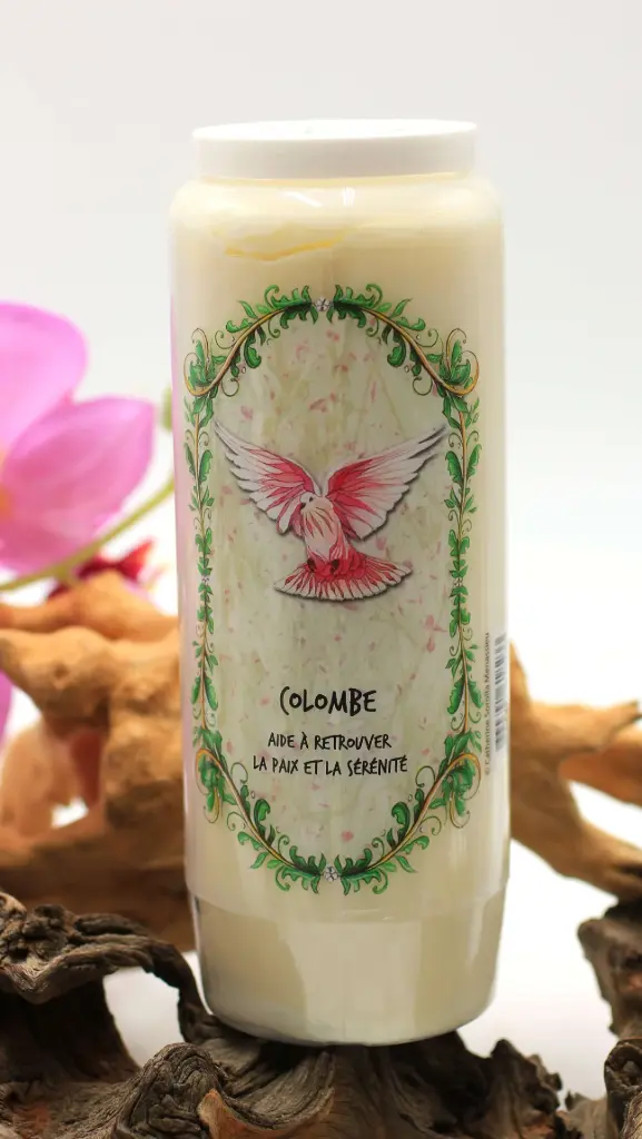 Bougie neuvaine Colombe