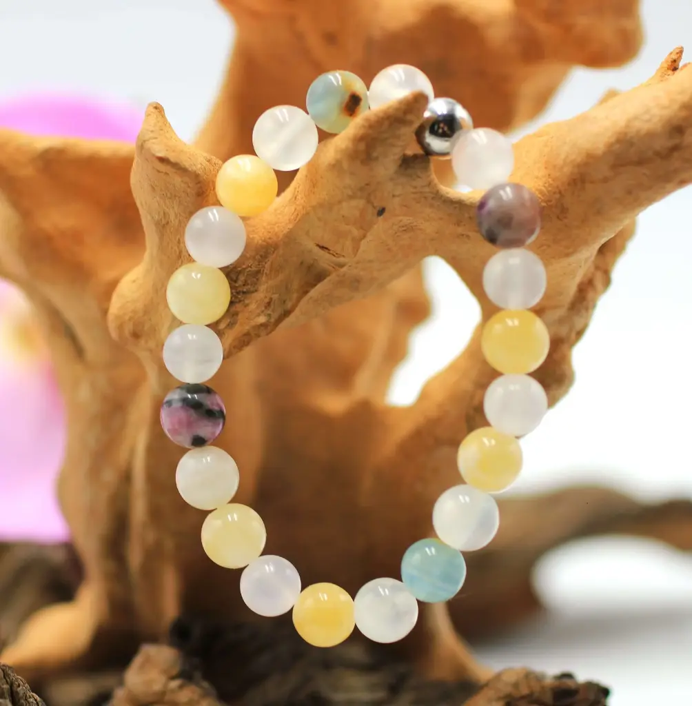 Bracelet en perles 8mm "Full Calcite"