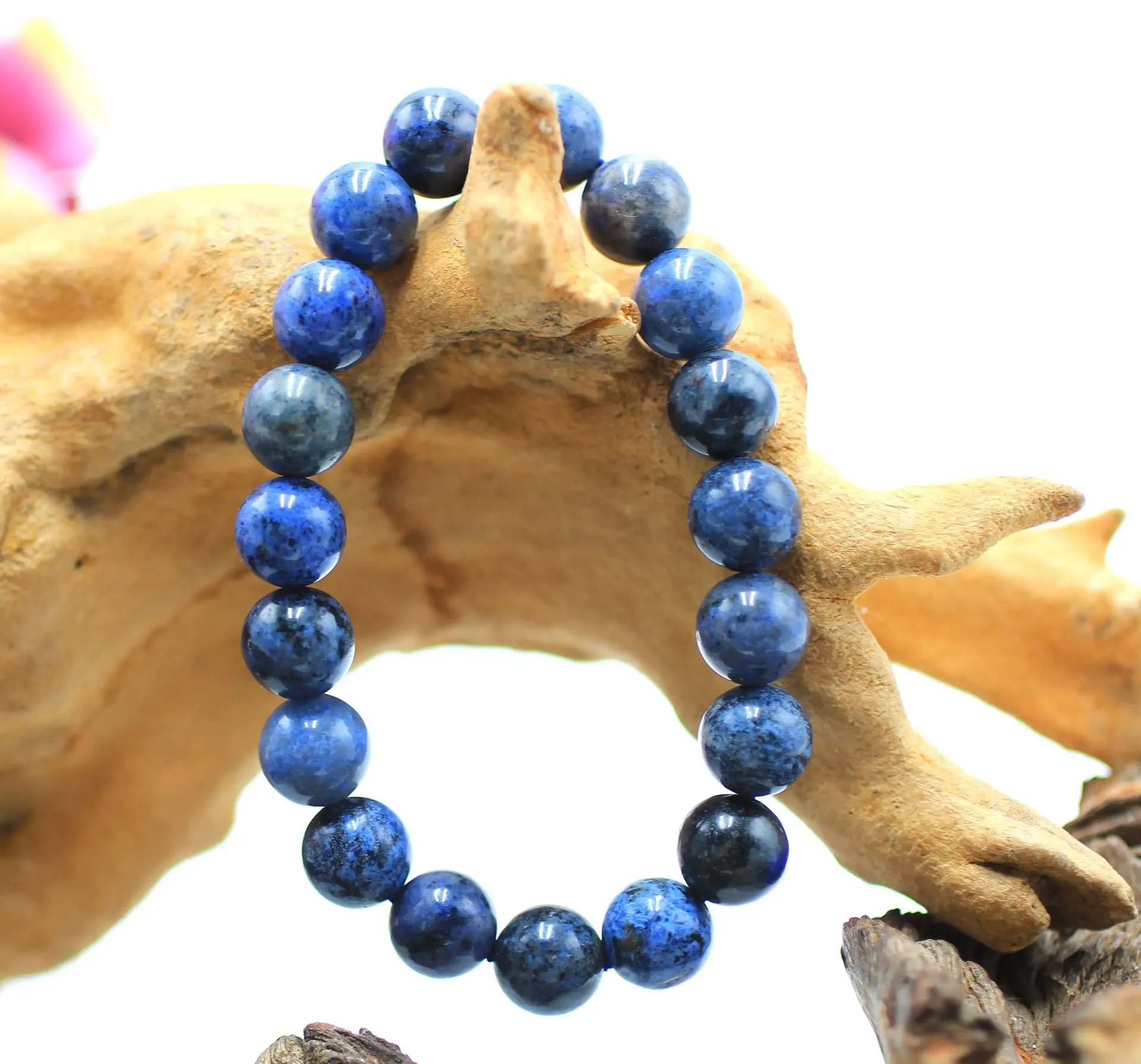 Bracelet en perles 10mm en Dumortiérite