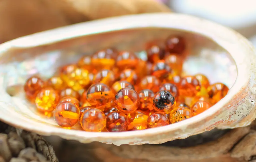 Perle 8mm en Ambre cognac