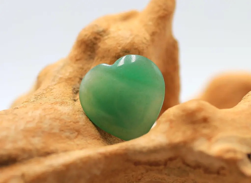 Cœur en Aventurine verte