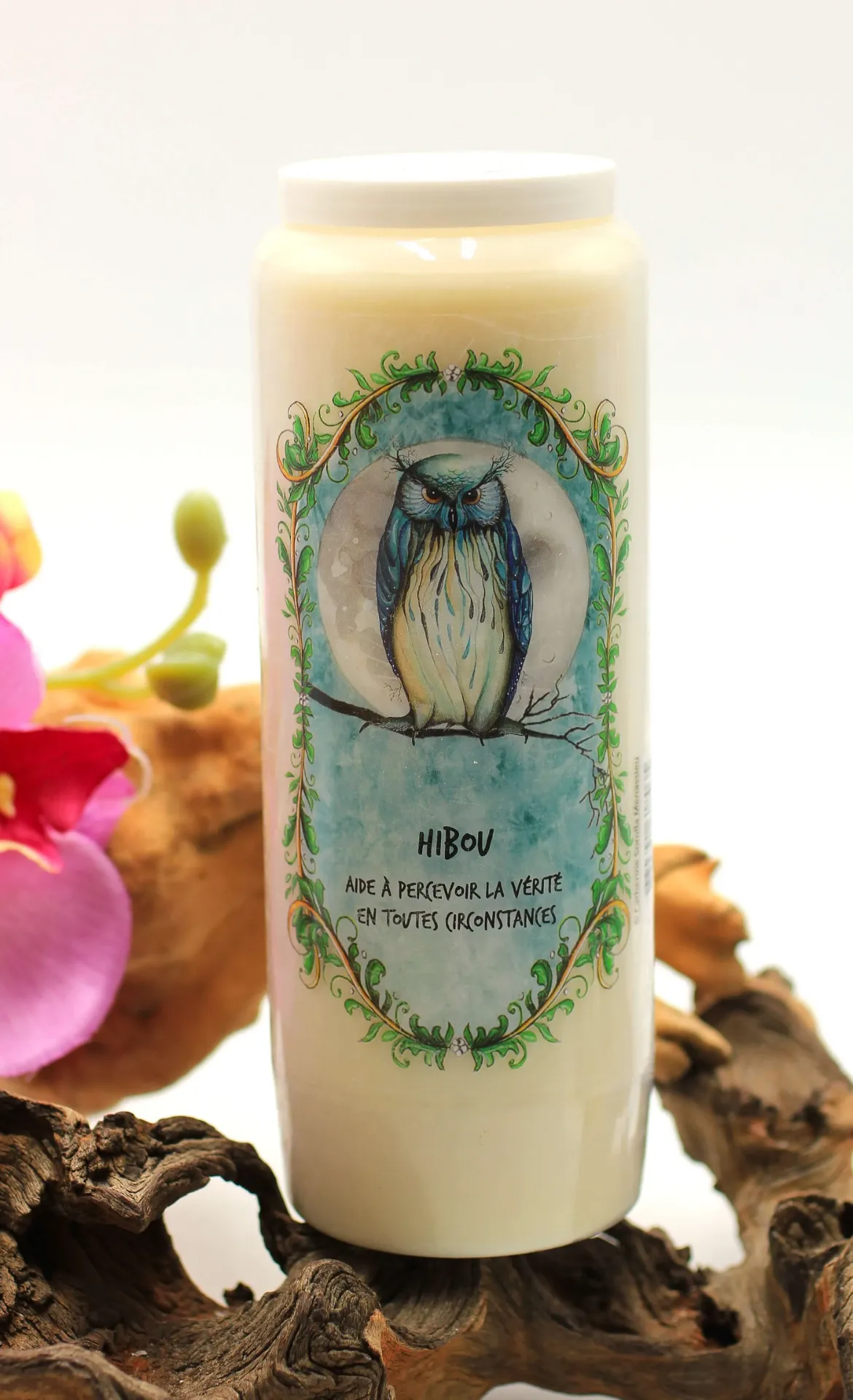 Bougie neuvaine Hibou