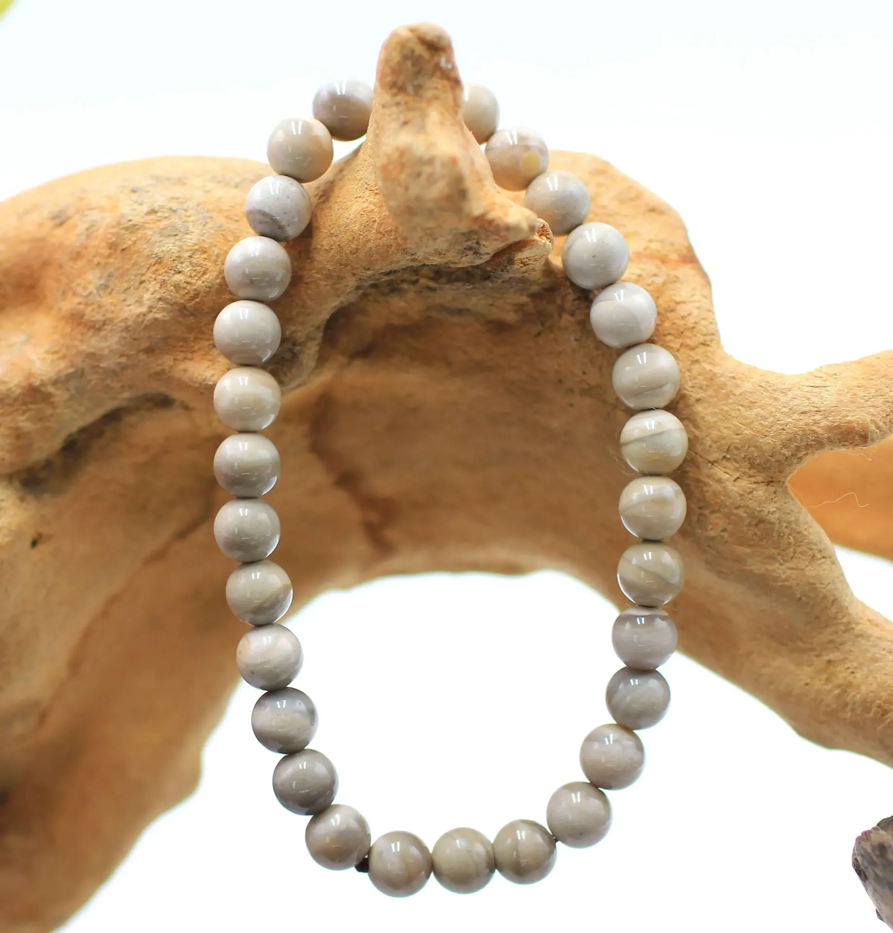 Bracelet en perles 6mm en Silex