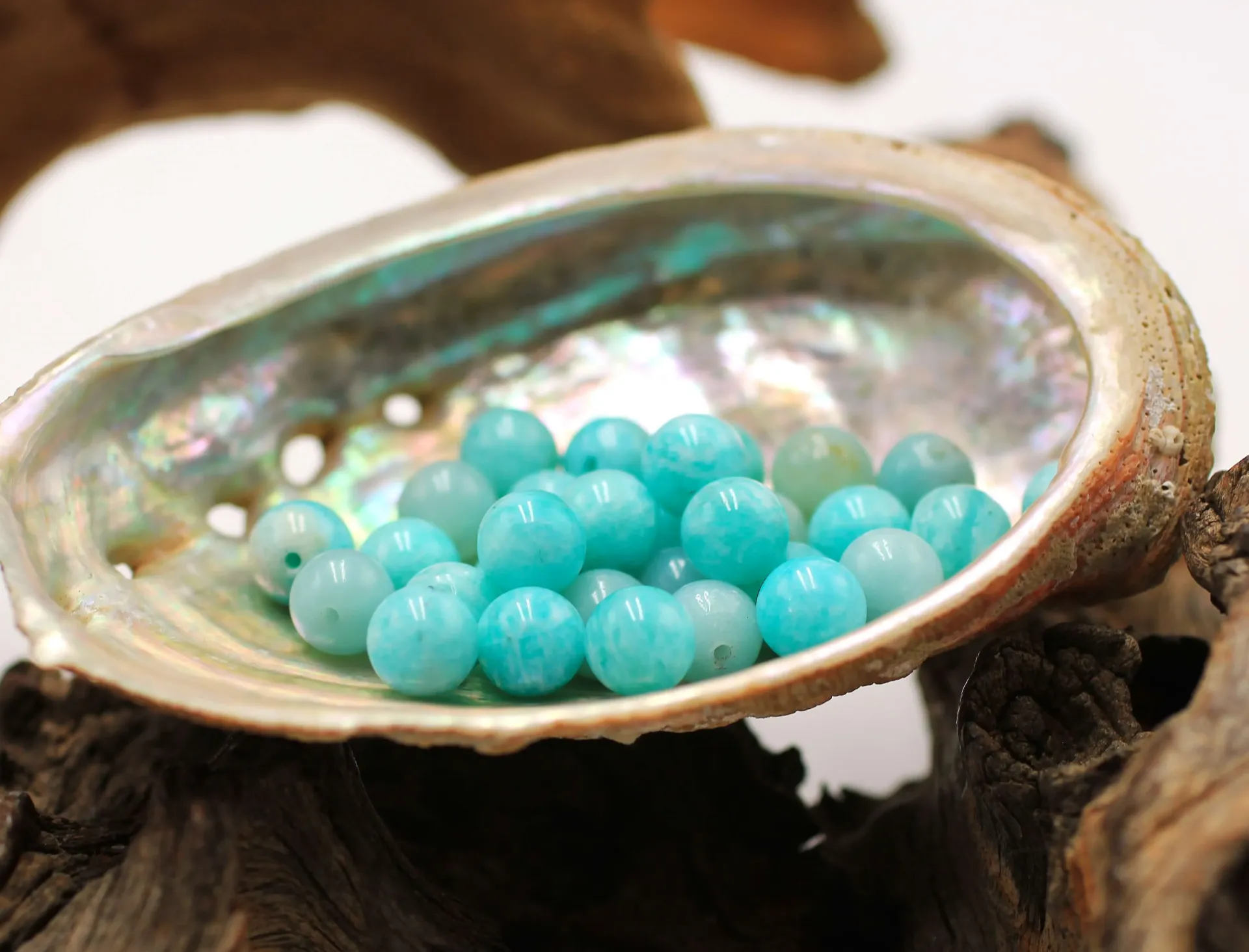 Perle 8mm en Amazonite