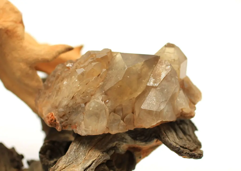 Druse en Citrine naturelle fumée