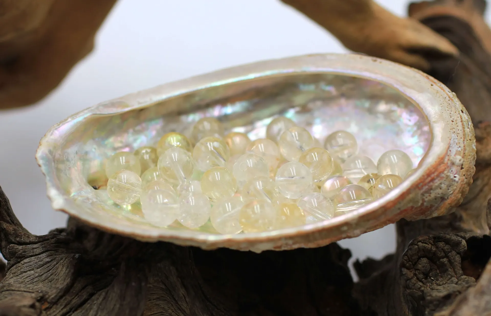 Perle 8mm en Citrine naturelle