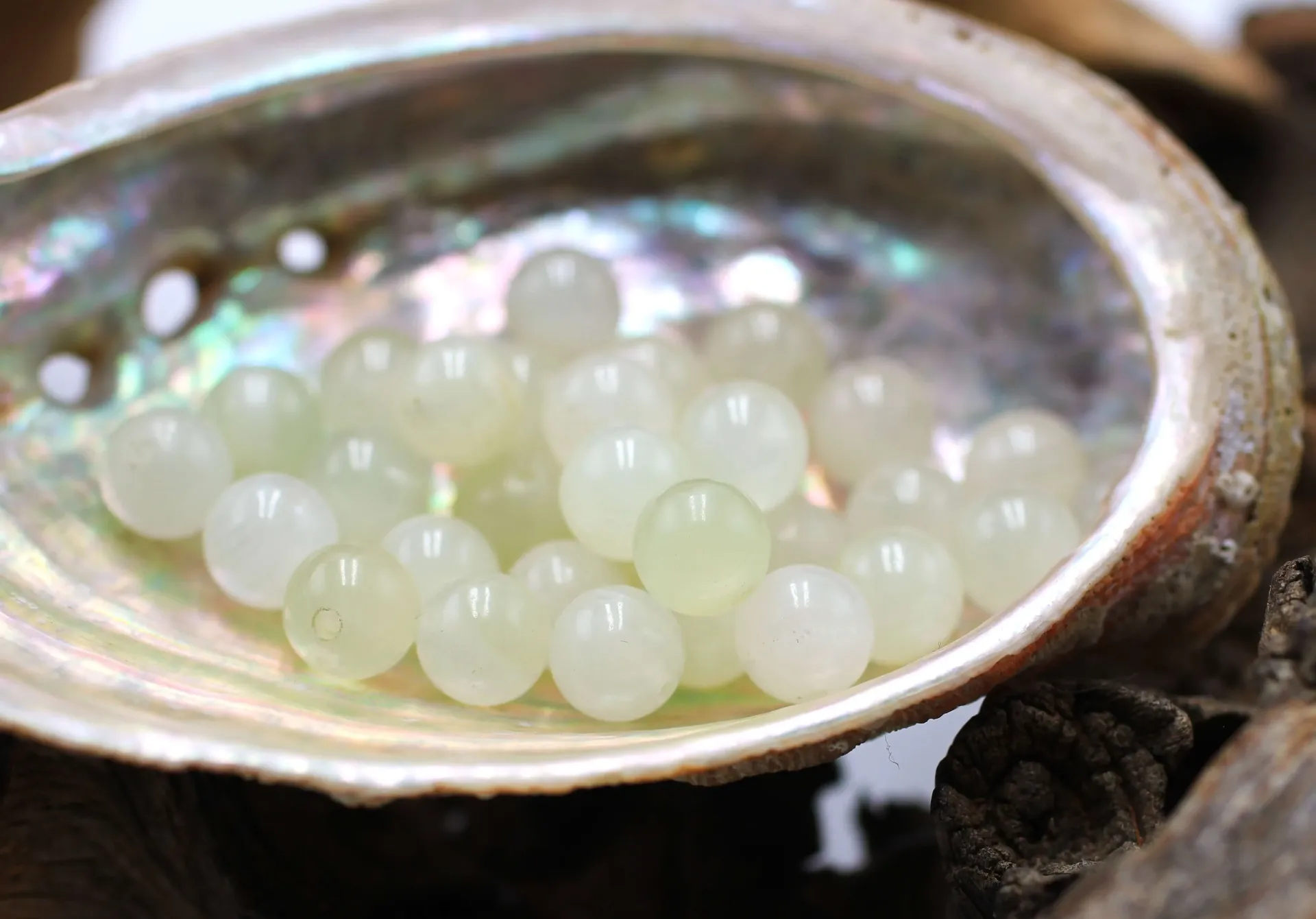 Perle 8mm en Calcite verte