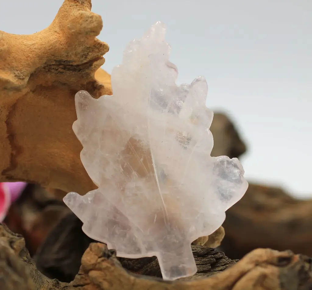 Feuille en Quartz rose