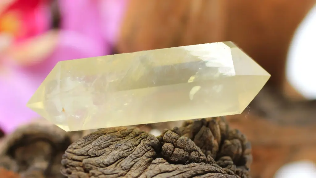Double pointe en Citrine naturelle