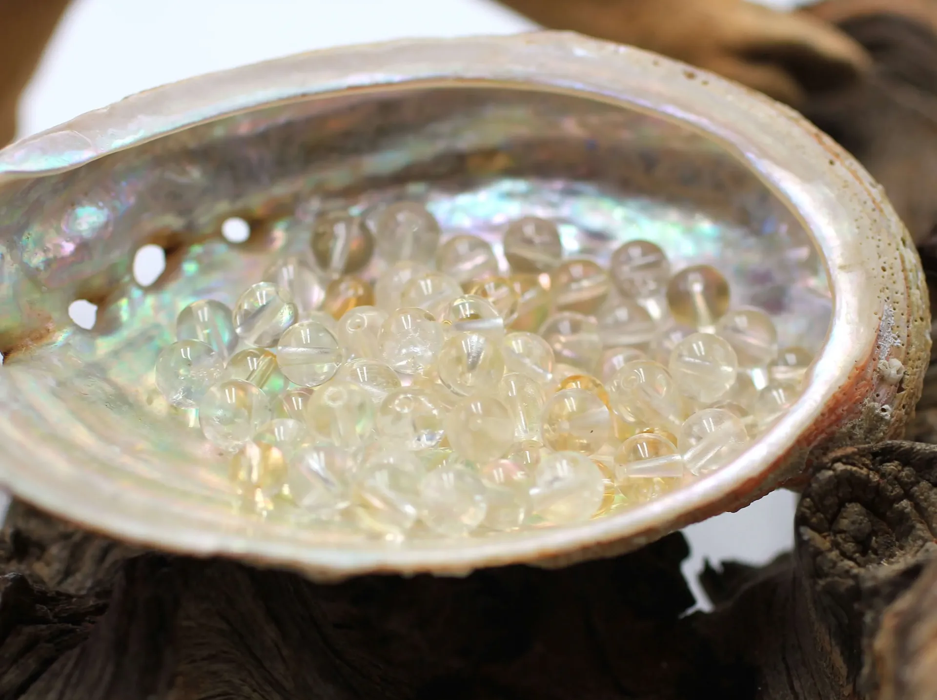 Perle 6mm en Citrine naturelle