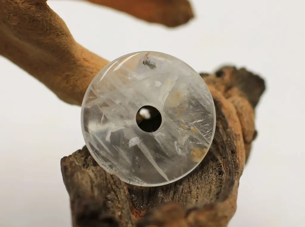 Pendentif donut en Cristal de roche