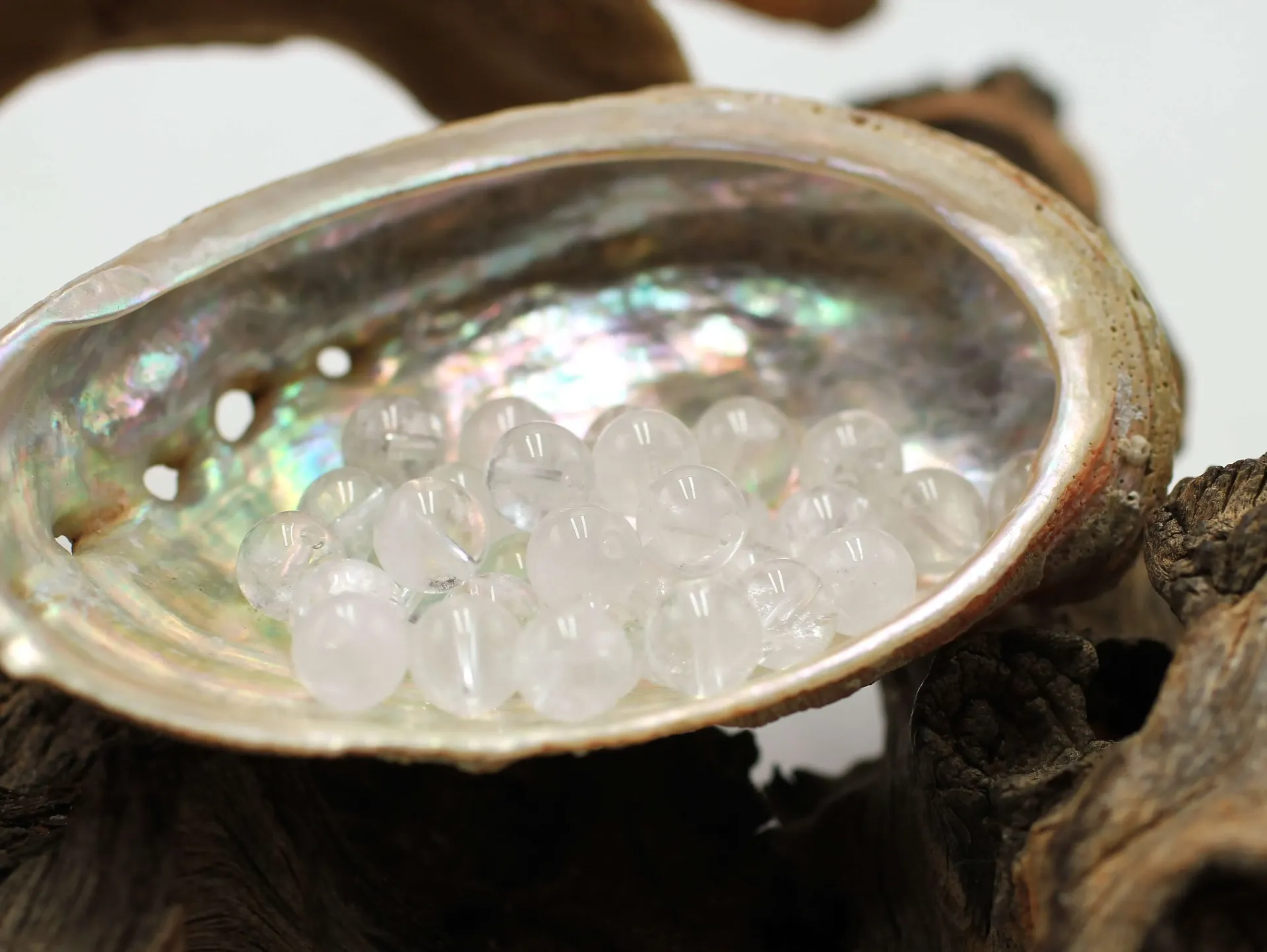 Perle 8mm en Cristal de roche