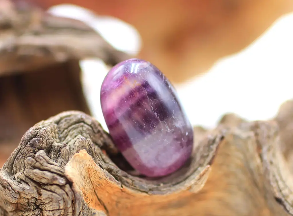 Fluorite violette roulée