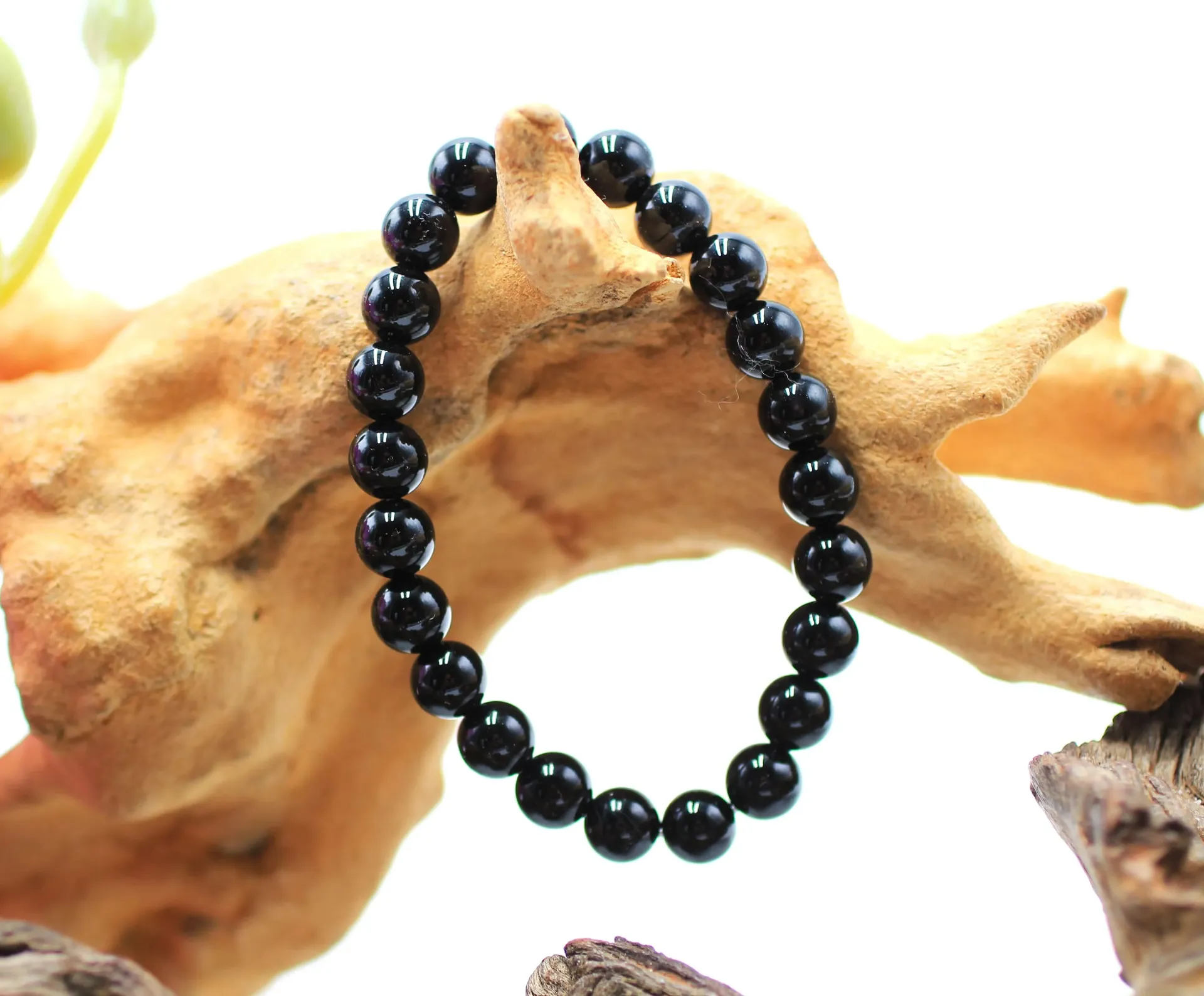 Bracelet en perles 8mm en Onyx noir