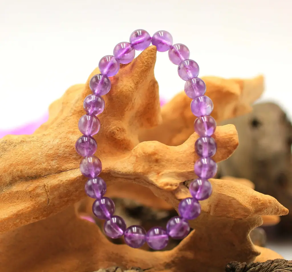 Bracelet en perles 8mm en Améthyste