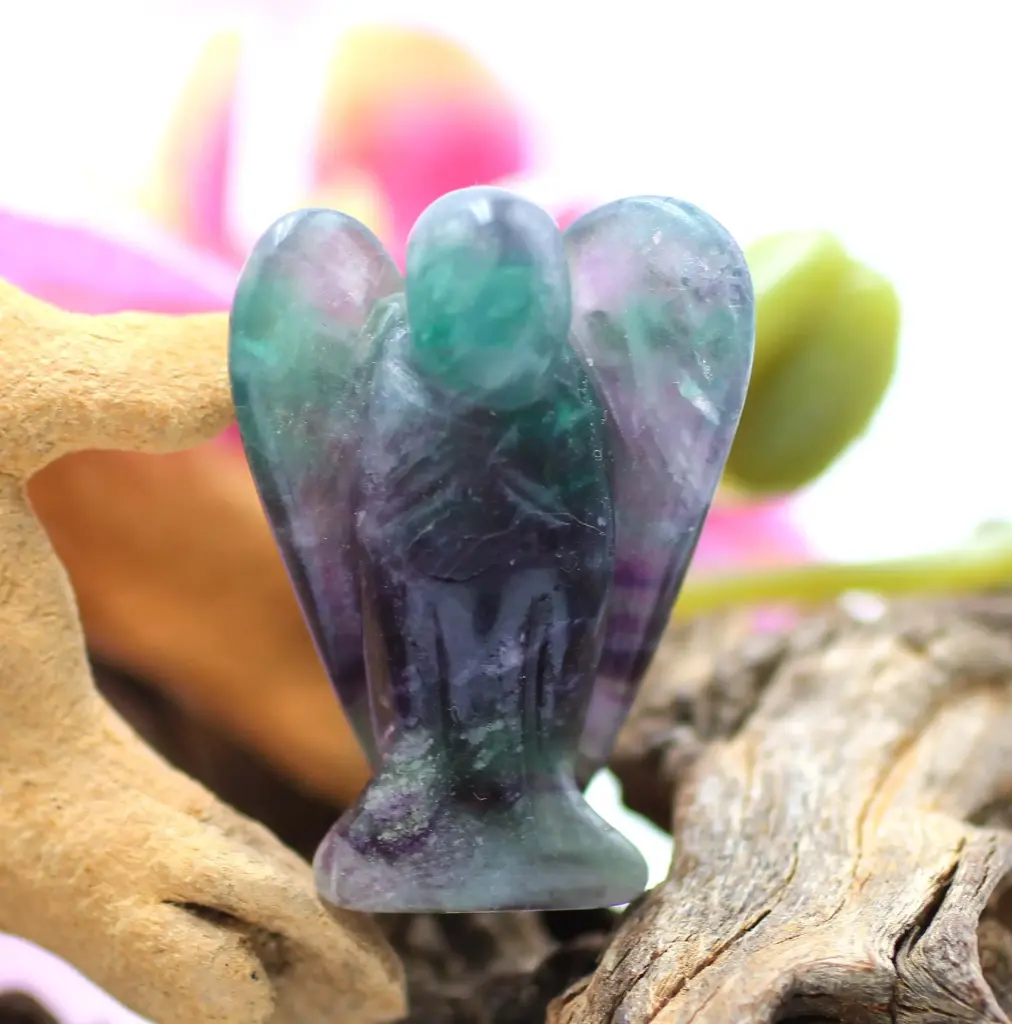 Ange en Fluorite arc-en-ciel