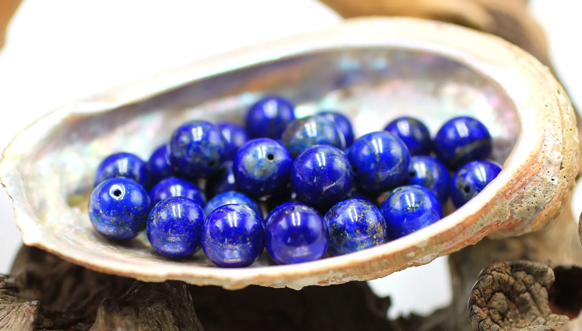 Perle 10mm en Lapis-lazuli