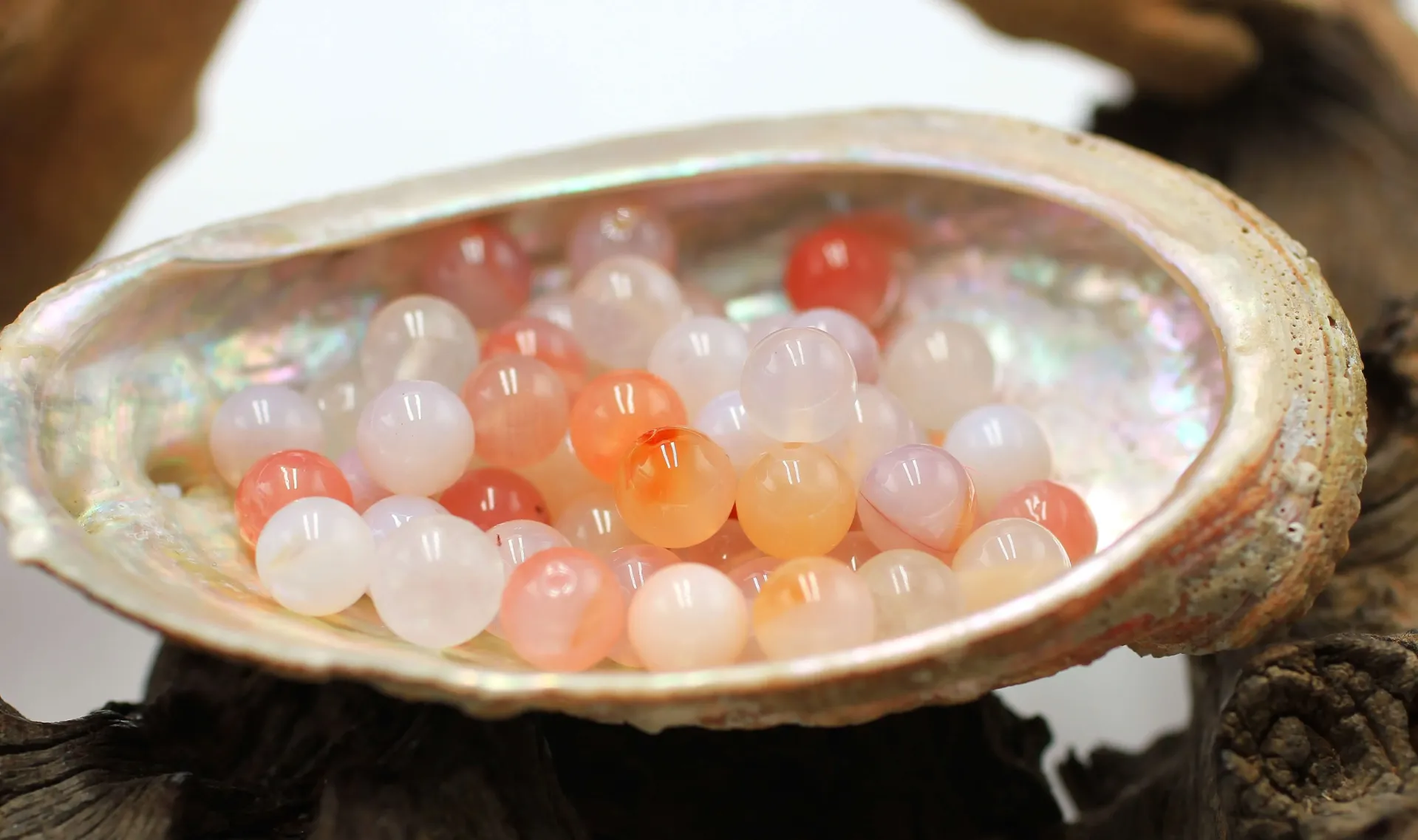 Perle 8mm en Agate rose du Botswana