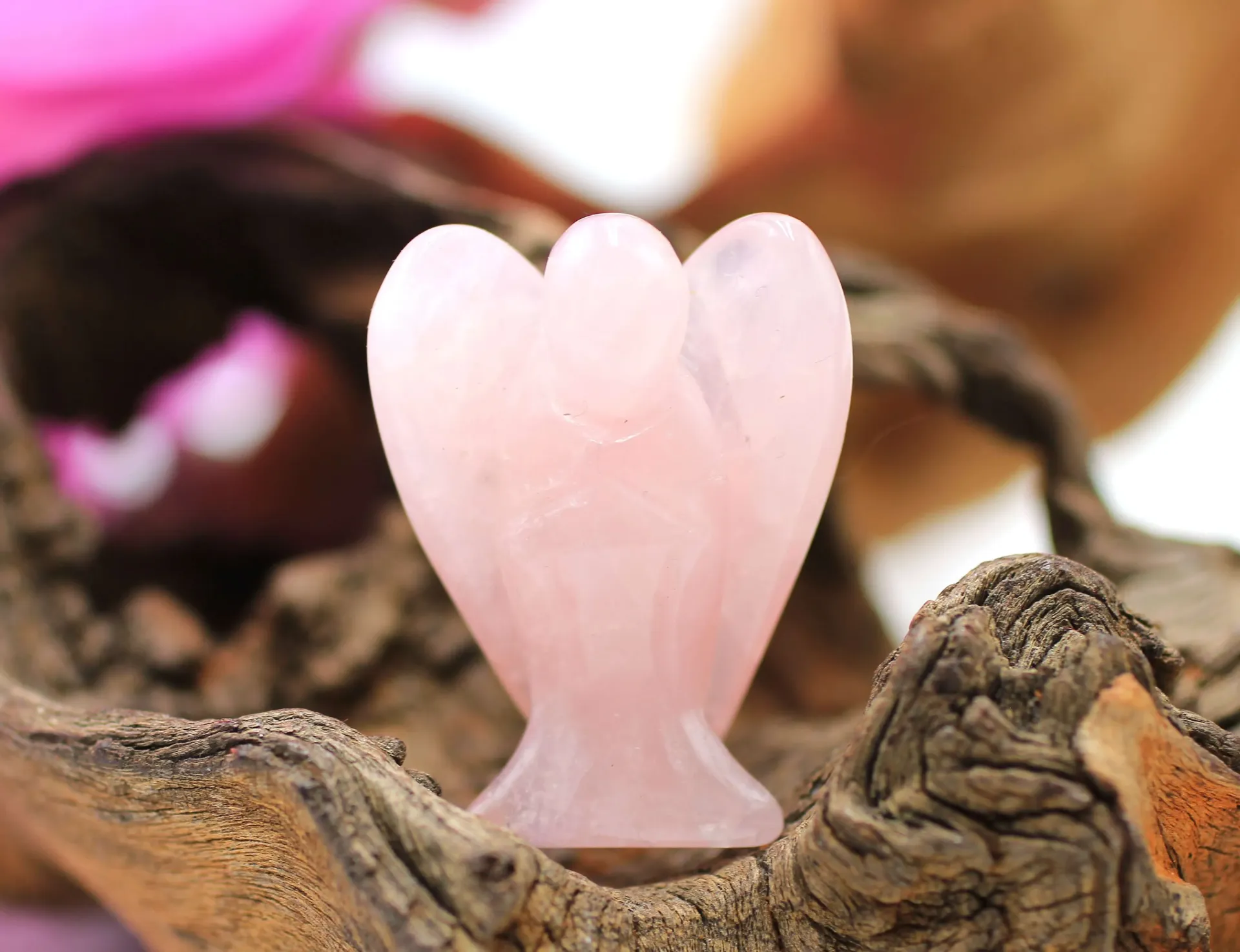 Ange en Quartz rose