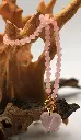 Collier en Quartz rose et pendentif cœur