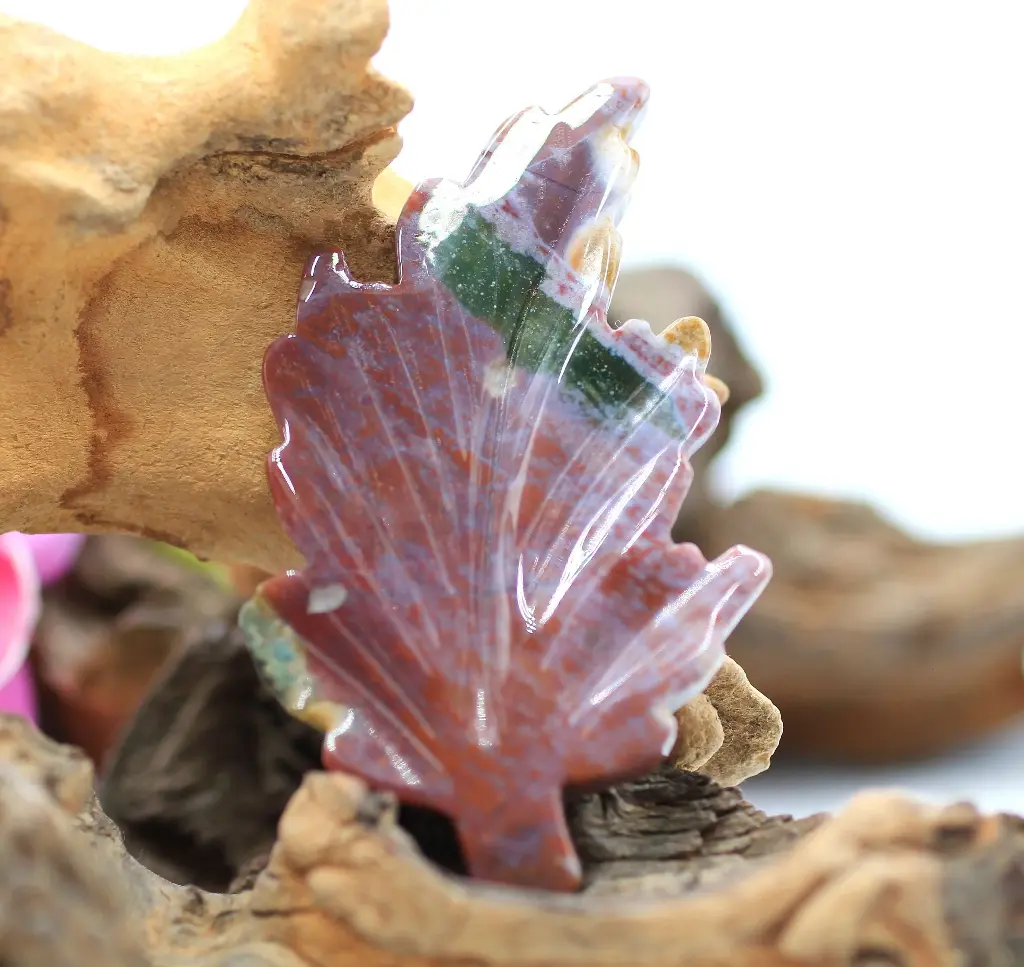 Feuille en Jaspe océan