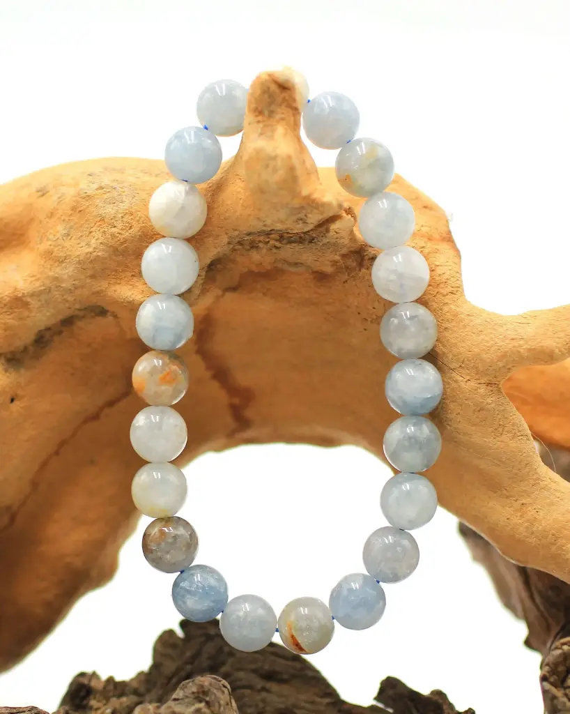 Bracelet en perles 8mm en Célestine