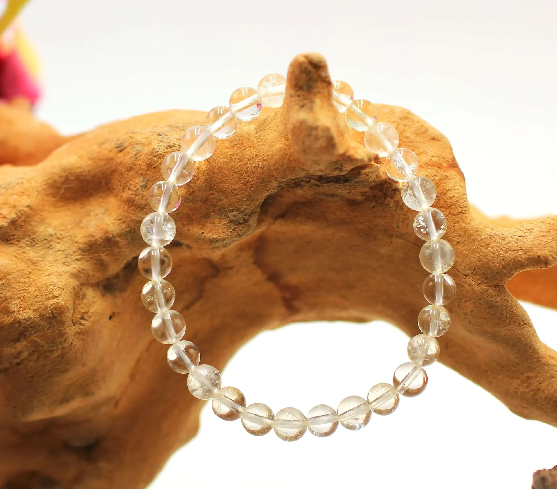 Bracelet en perles 6mm en Citrine naturelle