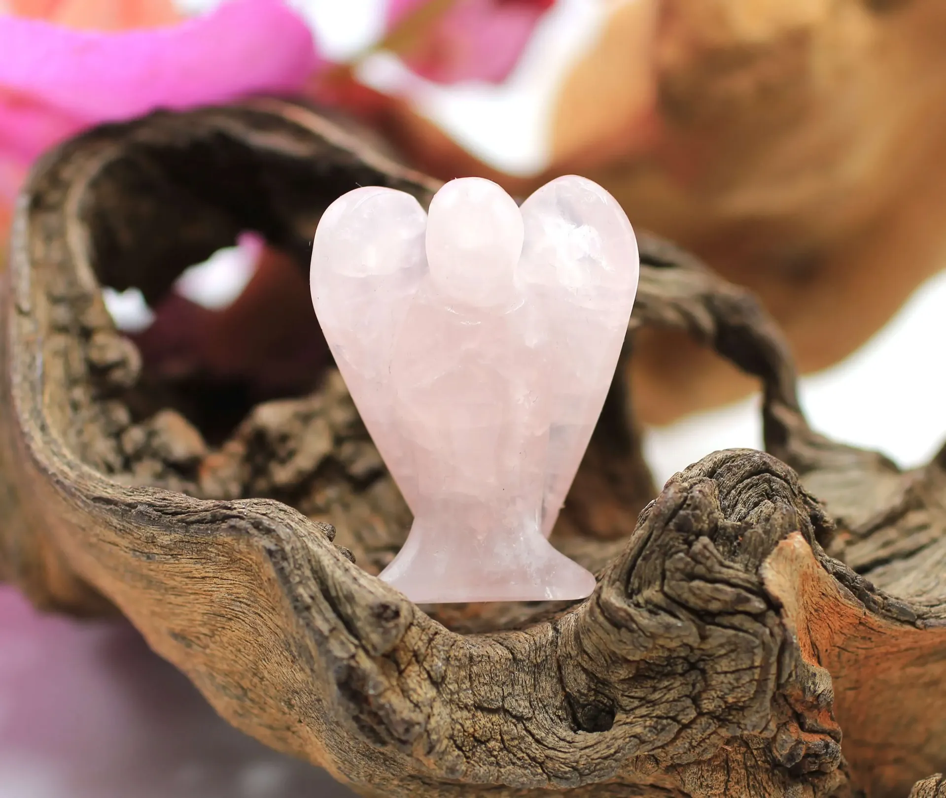 Ange en Quartz rose