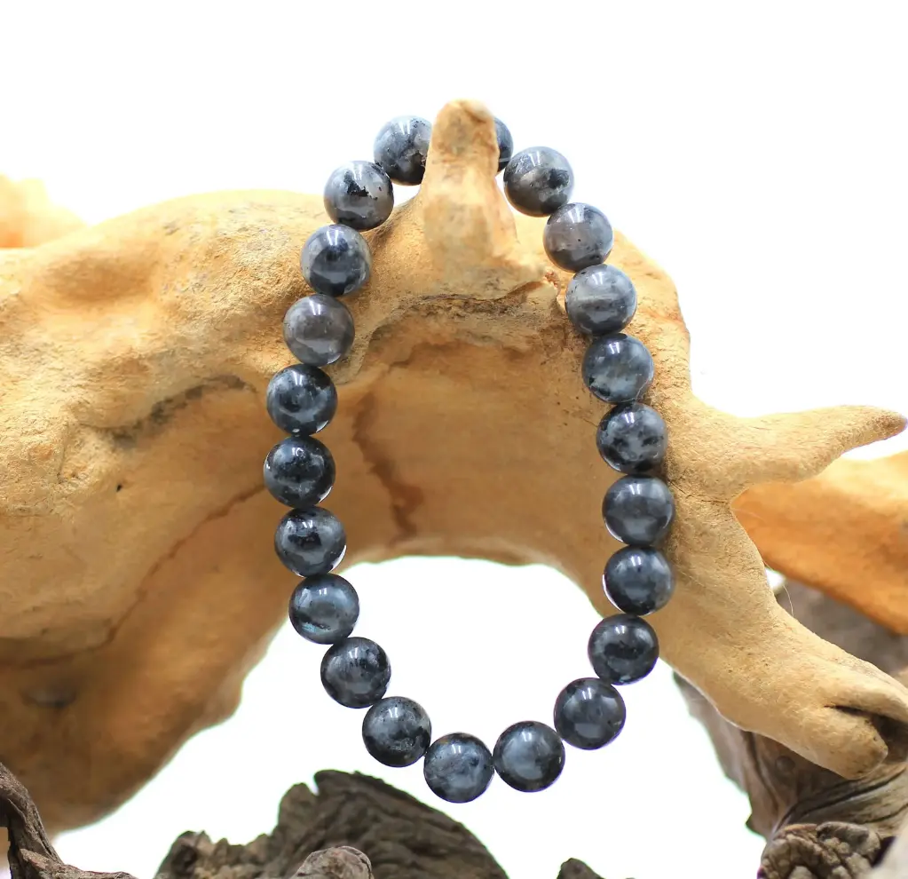 Bracelet en perles 8mm en Larvikite