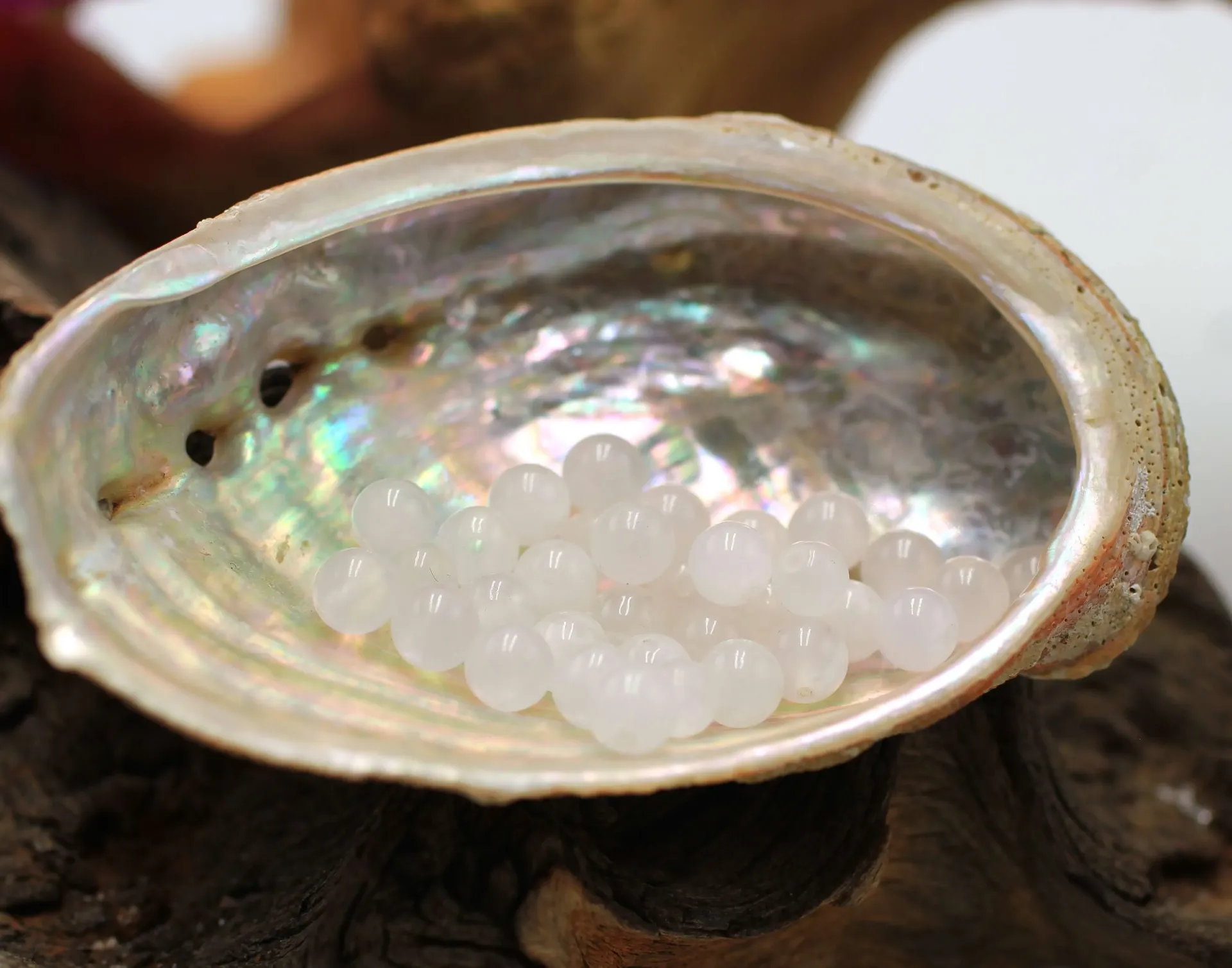 Perle 6mm en Calcite mangano