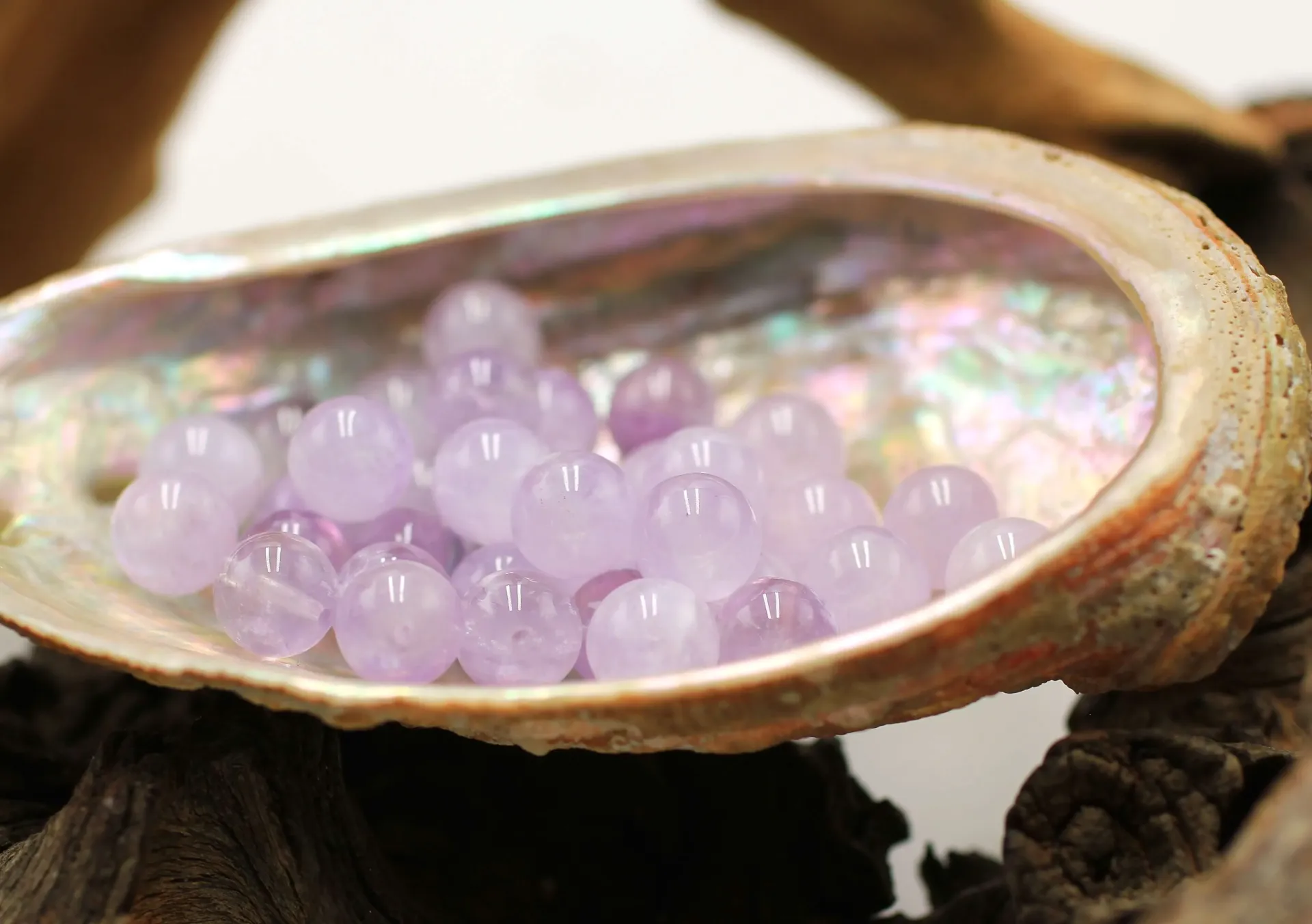 Perle 8mm en Améthyste lavande