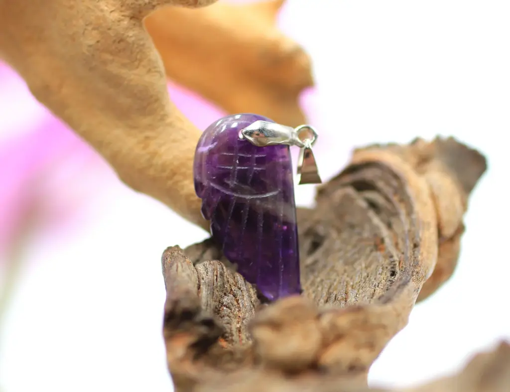 Pendentif Aile d'Ange en Améthyste
