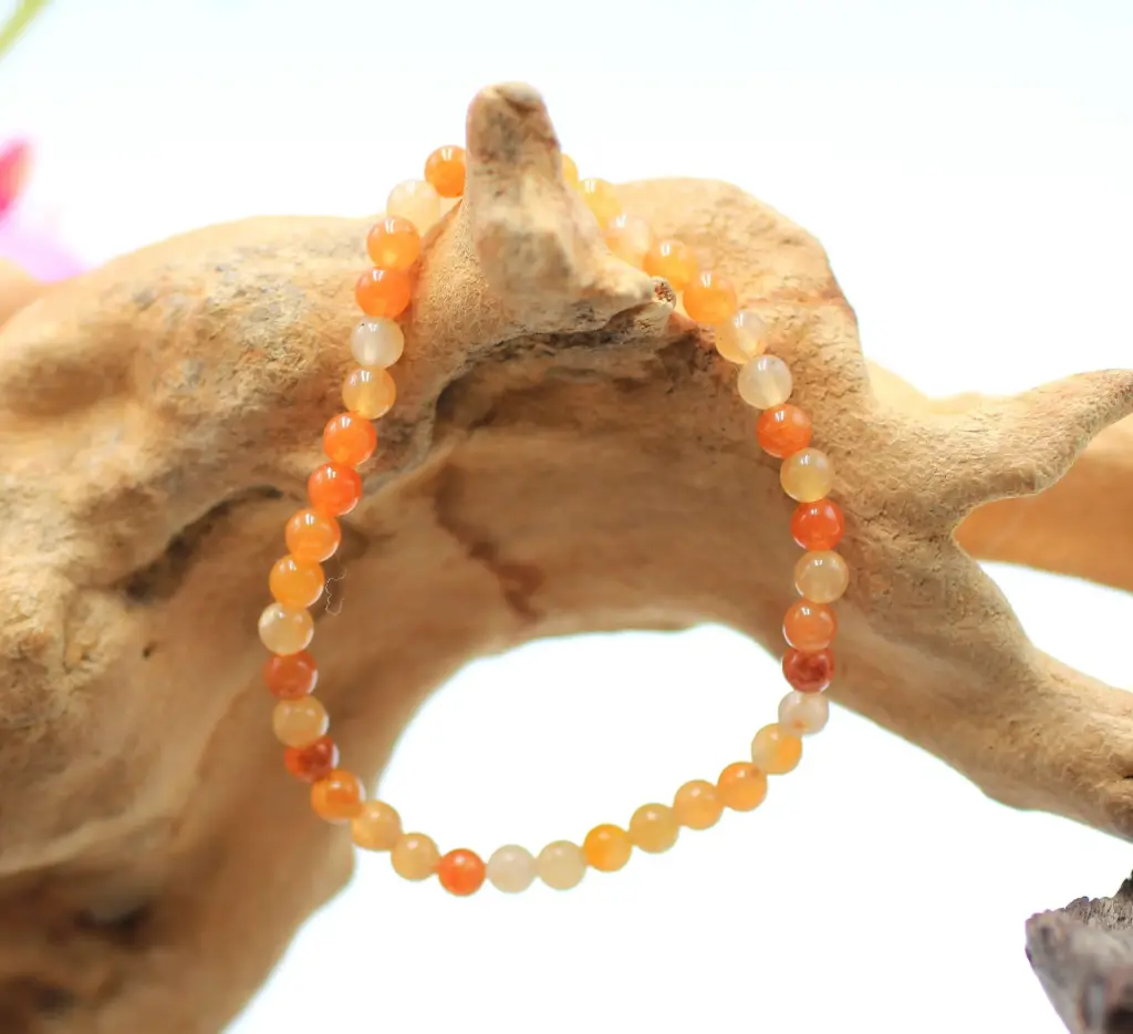 Bracelet en perles 4mm en Aventurine pêche