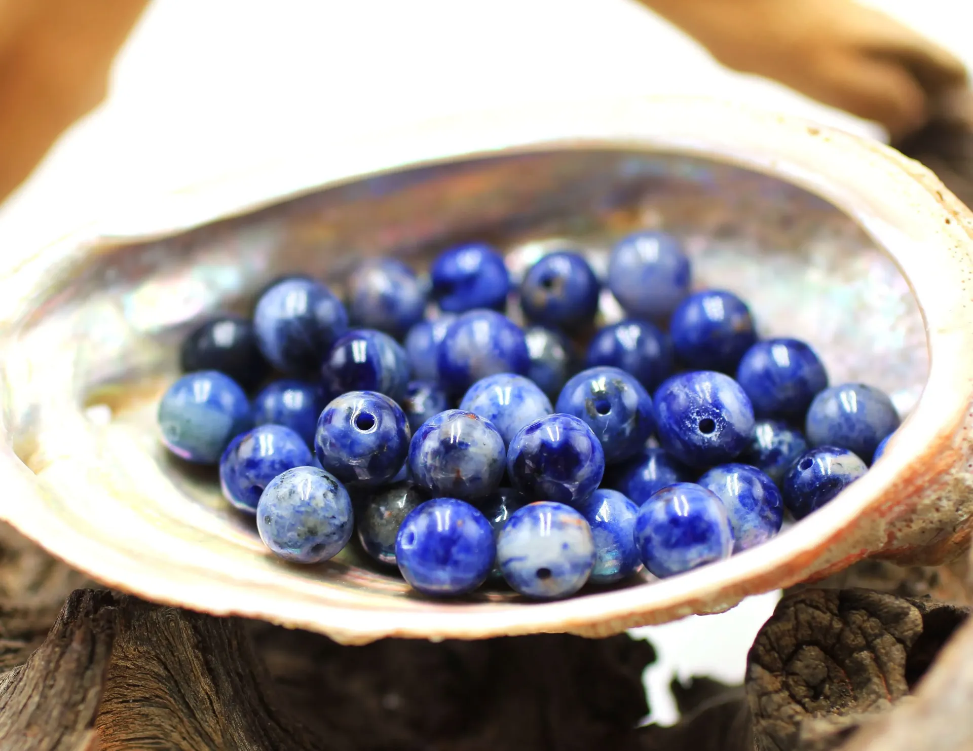 Perle 8mm en Sodalite