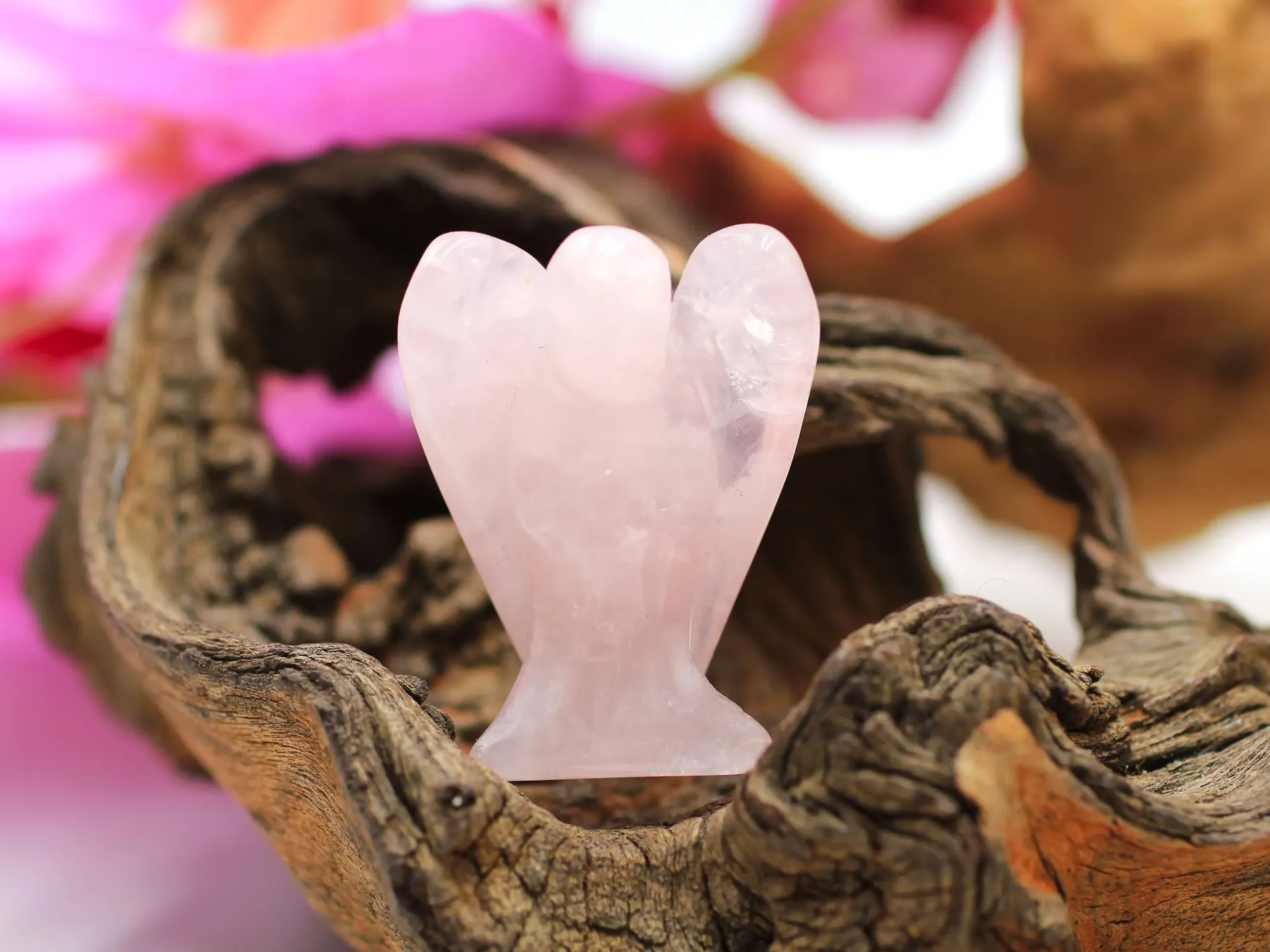 Ange en Quartz rose