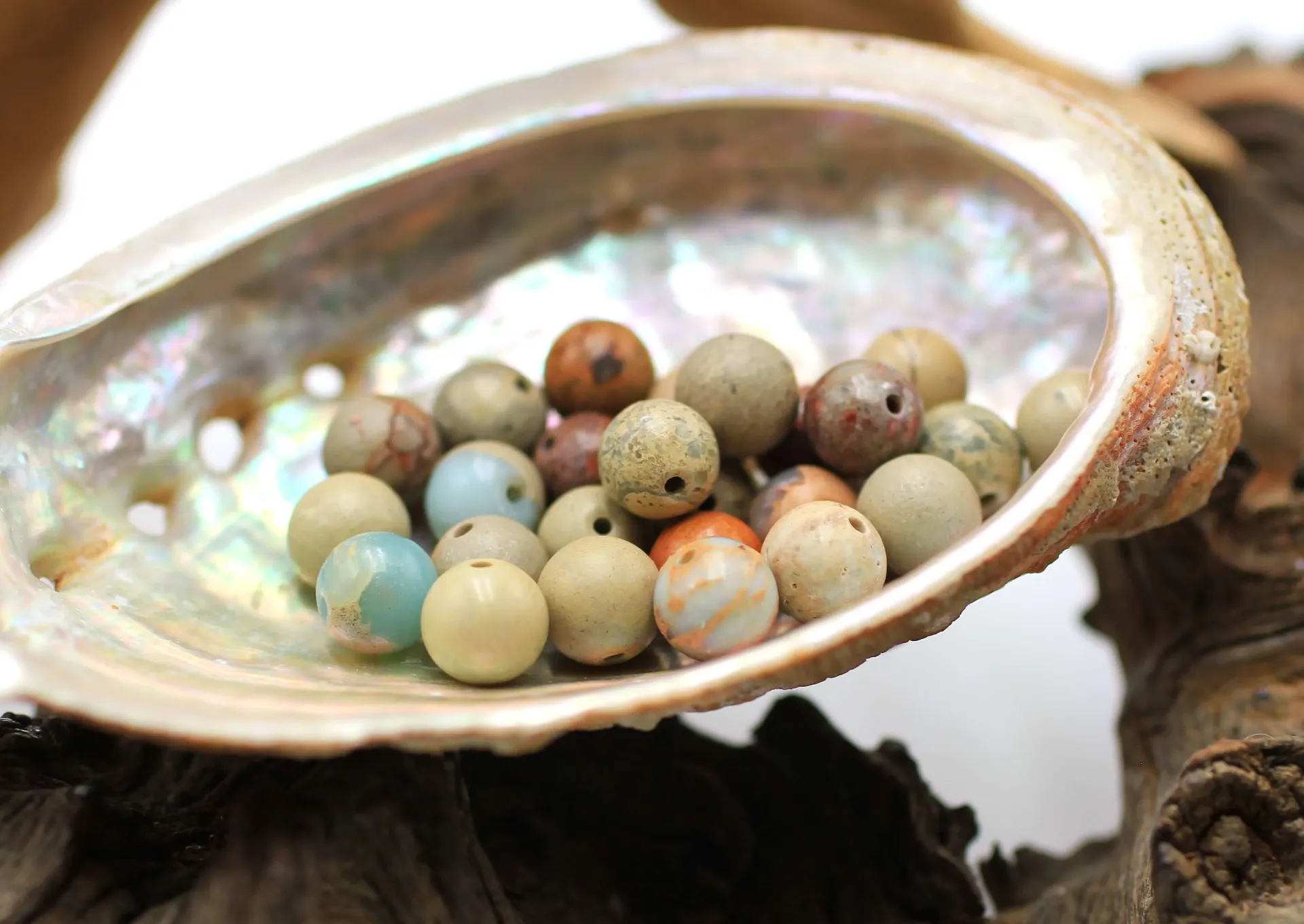 Perle 8mm en Jaspe bleu
