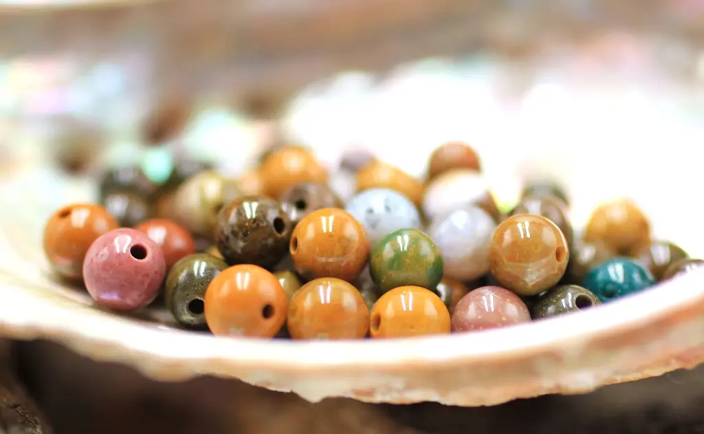 Perle 6mm en Jaspe océan