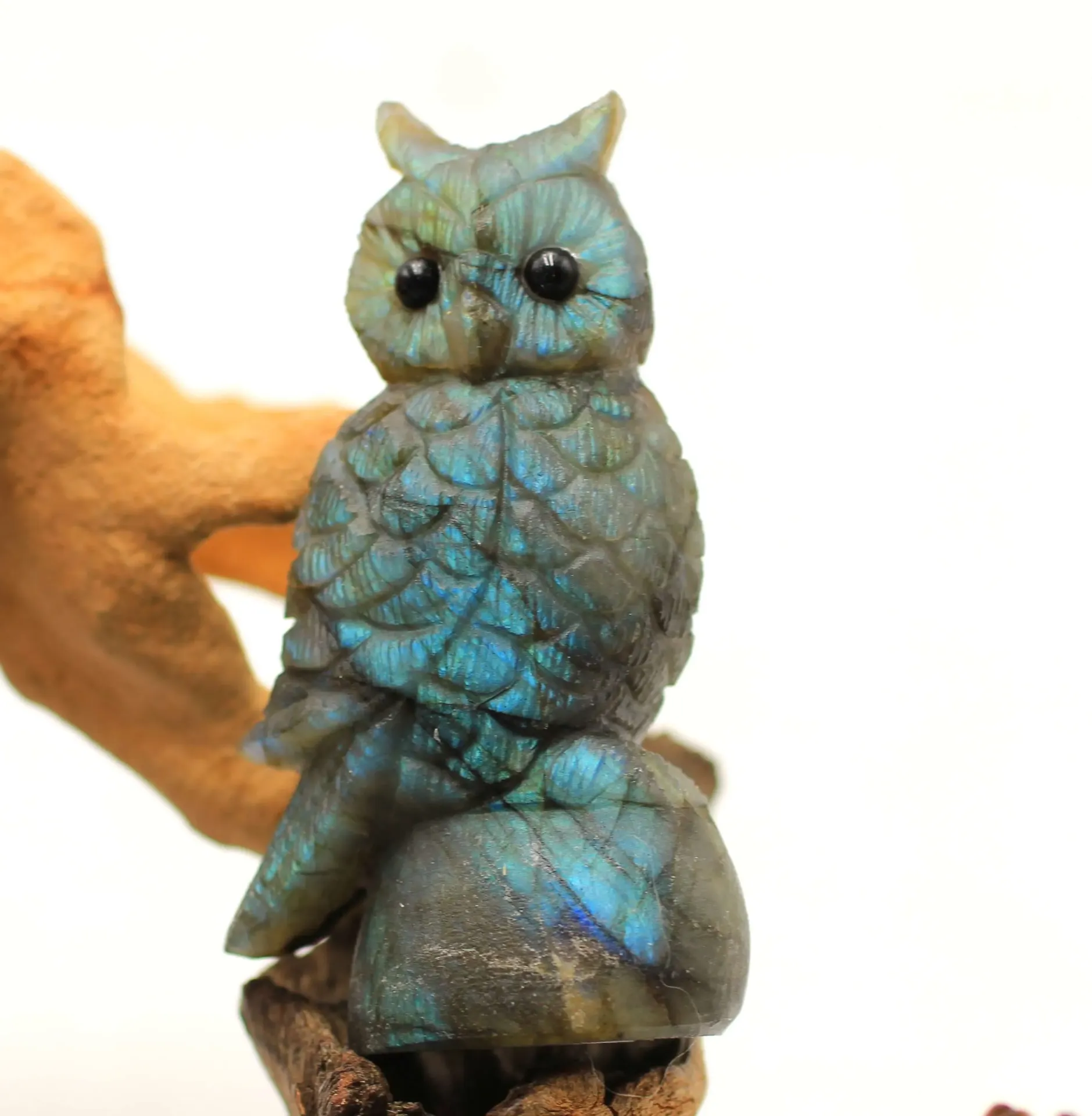 Hibou en Labradorite