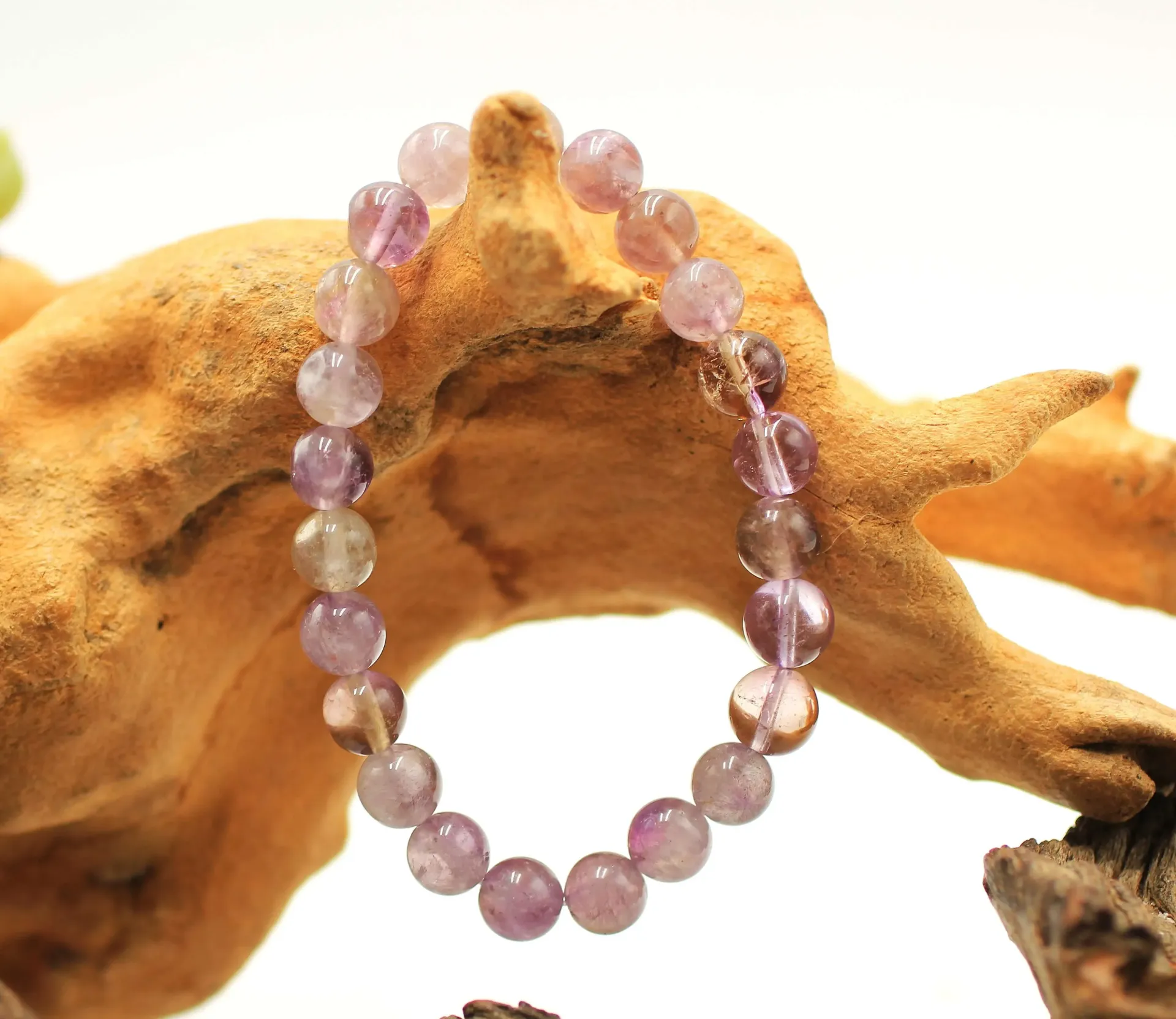 Bracelet en perles 8mm en Amétrine